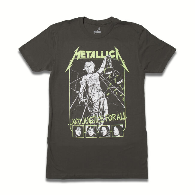 ...And Justice For All Faces Album T-Shirt (Black) - Large, , hi-res